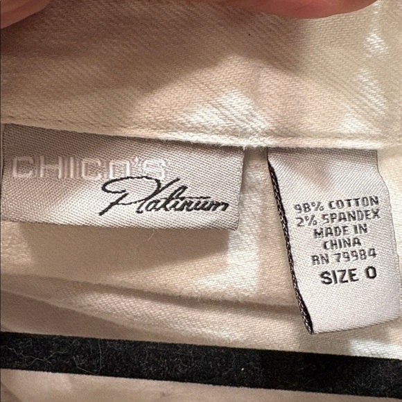 Chico's Platinum White Jean Jacket - Picture 4 of 8